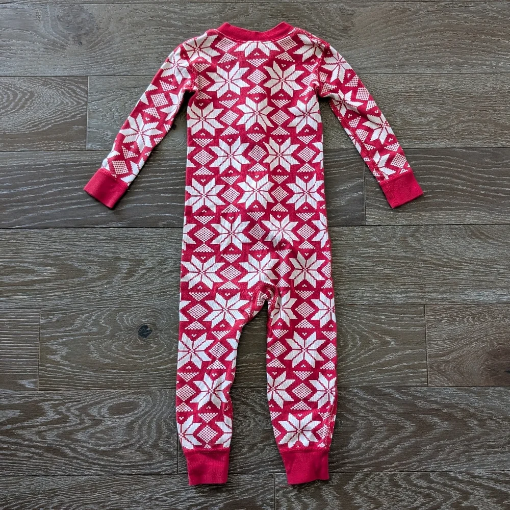 Hanna Andersson Baby Zip Sleeper In Scandi Snowflake Size 3T